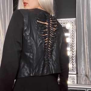 Black faux leather jacket